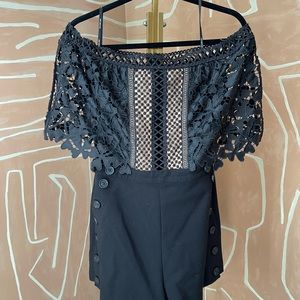 Self-Portrait Off-the-Shoulder Romper